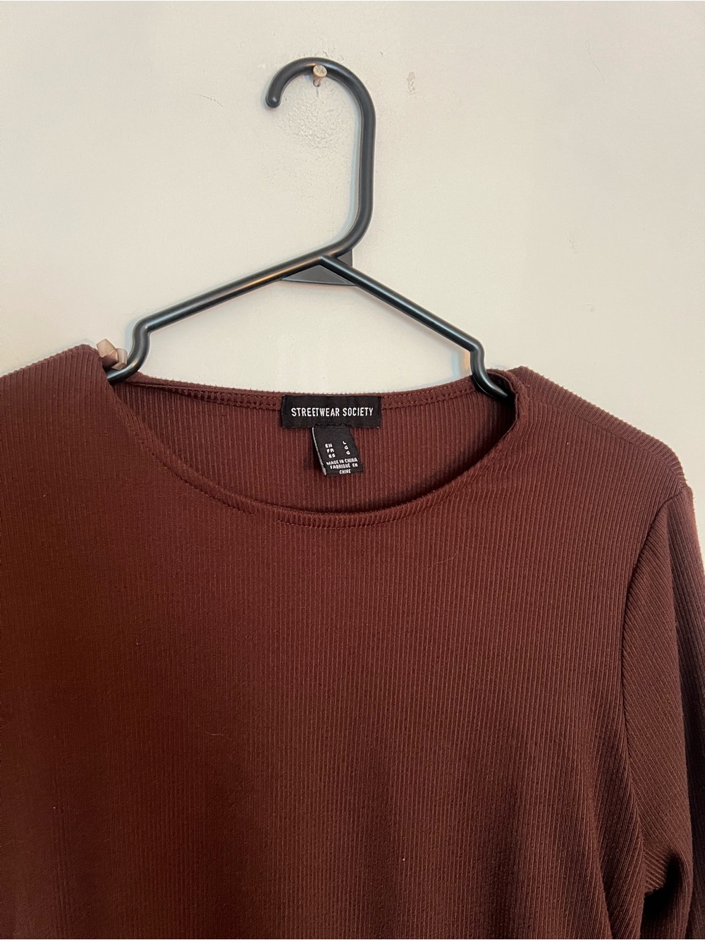Streetwear Society Ribbed Long Sleeve Dress